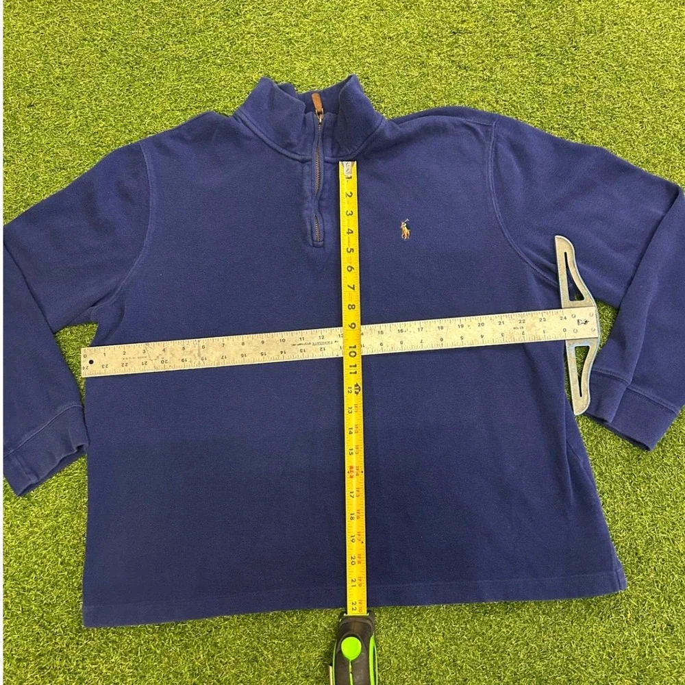 Polo Ralph Lauren Estate Rib Quarter Zip Pullover Navy Blue XL